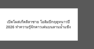 เปิดโผสเก็ตลีลาชาย โอลิมปิกฤดูหนาวปี 2026 ทำความรู้จักดาวเด่นบนลานน้ำแข็ง